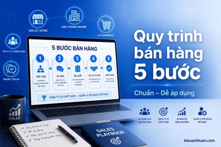 Quy trình bán hàng 5 bước chi tiết, dễ áp dụng